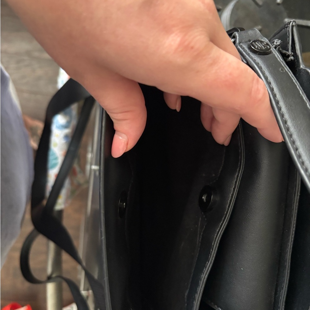 Steve Madden Black Structured Top-Handle Satchel - Picture 11 of 12